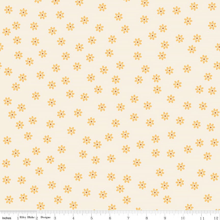 Denim & Daisy Tossed Daisies Daisy - Riley Blake from Fort Worth Fabric Studio