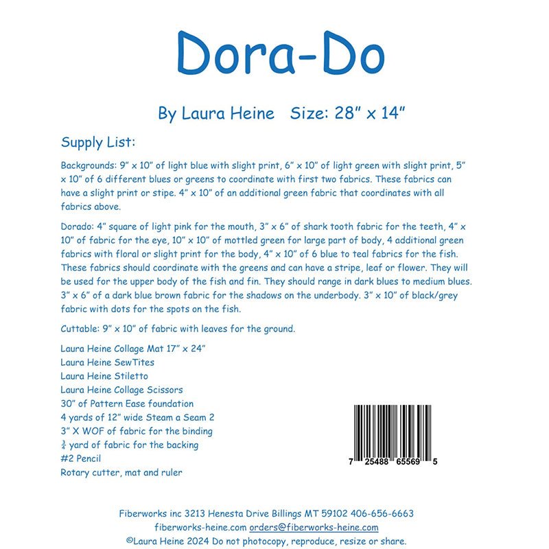 Dora - Do Collage Pattern by Fiberworks Inc - Fiberworks Inc from Fort Worth Fabric Studio