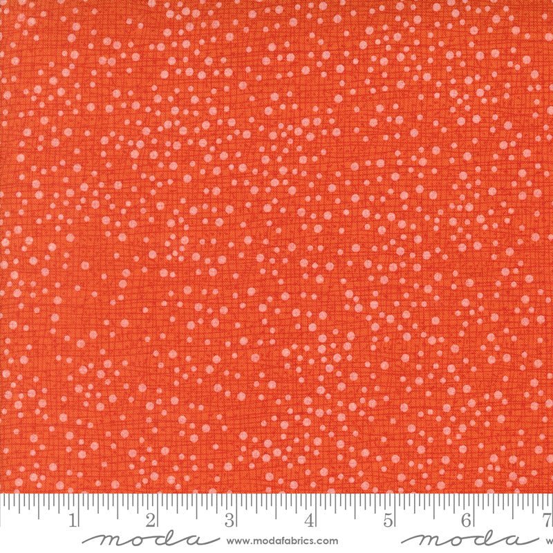 Dotty Thatched Texture Tangerine - Moda from Fort Worth Fabric Studio