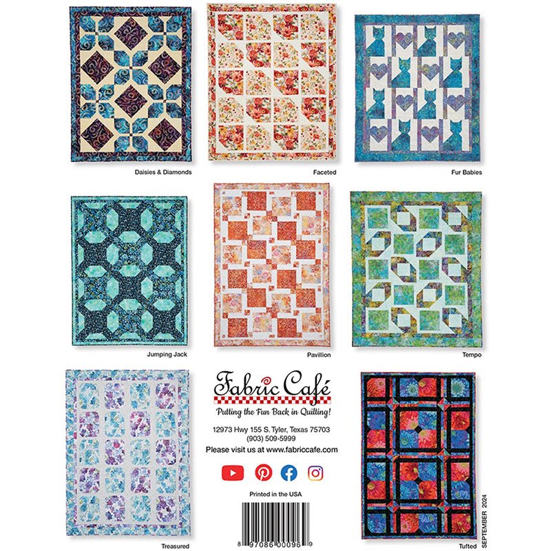 Double Focus 3 - Yard Quilts Quilt Book from Fabric Cafe - Fabric Cafe from Fort Worth Fabric Studio