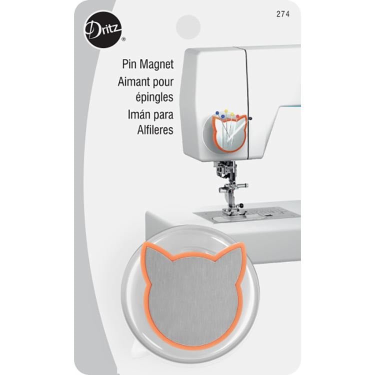 Dritz Coral Cat Pin Magnet - Dritz from Fort Worth Fabric Studio