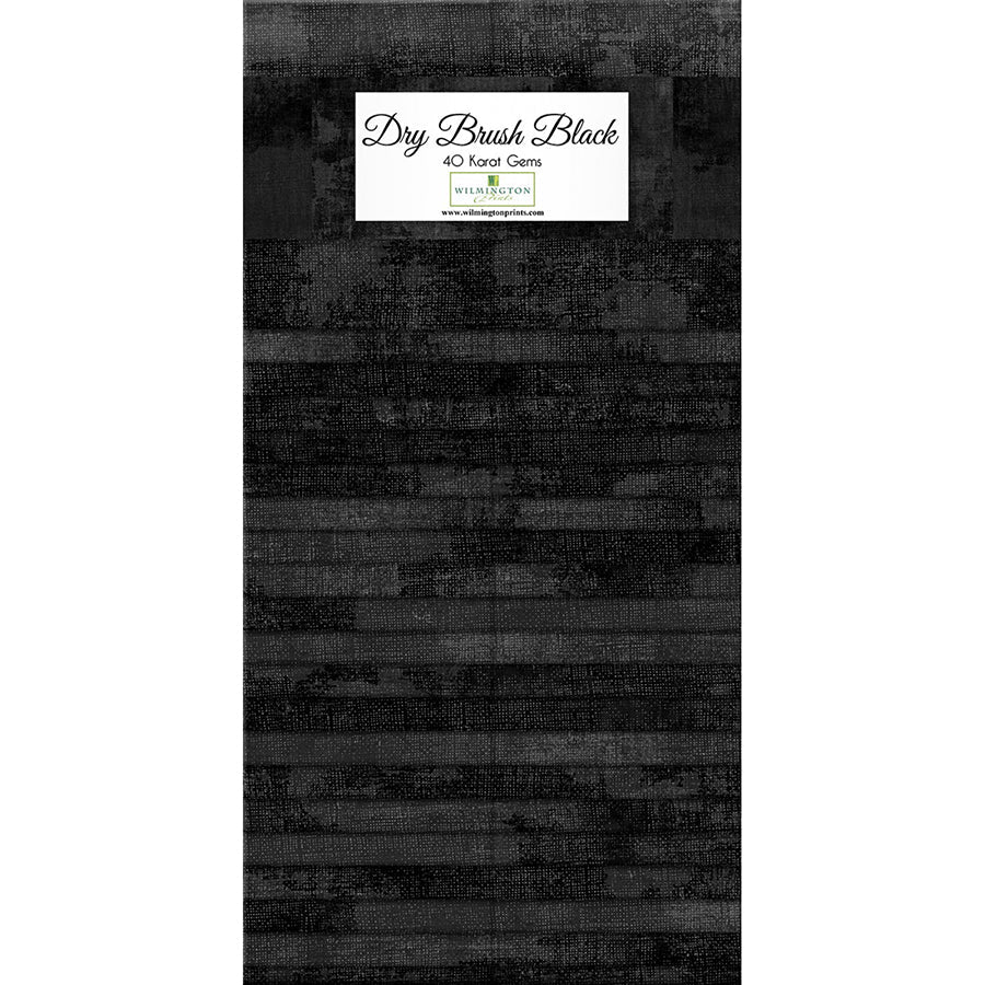 Dry Brush Black 40 Karat Gems 2.5" Strips by Wilmington - Wilmington Prints from Fort Worth Fabric Studio