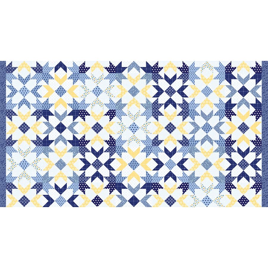 Ducks in the Rain 24" Cheater Cloth Panel Blue - Blank Quilting from Fort Worth Fabric Studio