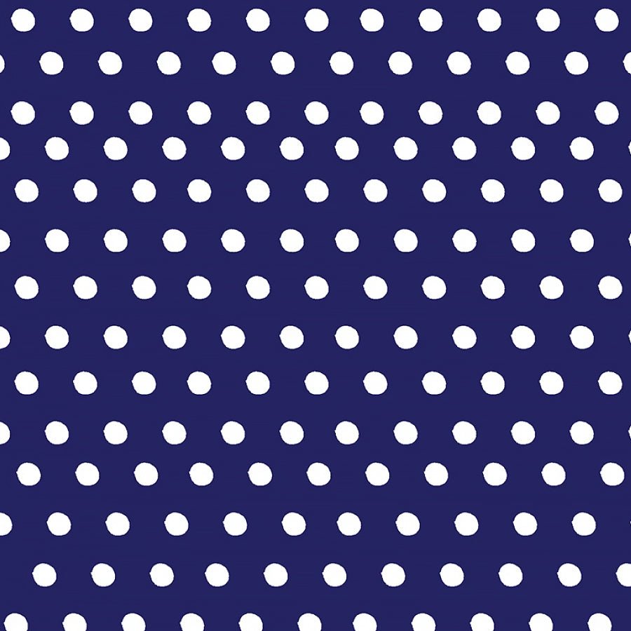 Ducks in the Rain Dots Navy - Blank Quilting from Fort Worth Fabric Studio
