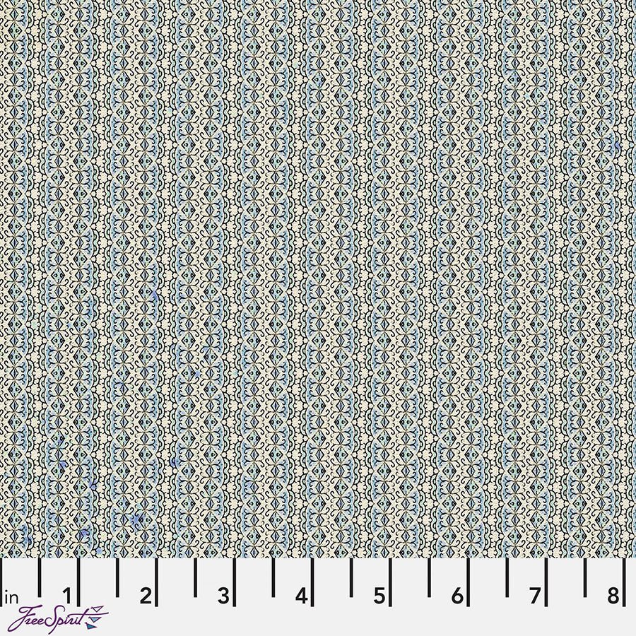 Eclectic Elements Palette - Blue Tiny Print Blue - Free Spirit from Fort Worth Fabric Studio