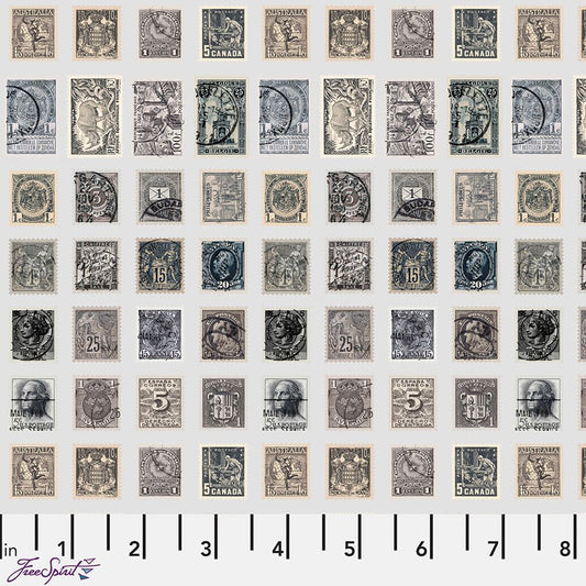 Eclectic Elements Palette - Charcoal Stamps Charcoal - Free Spirit from Fort Worth Fabric Studio