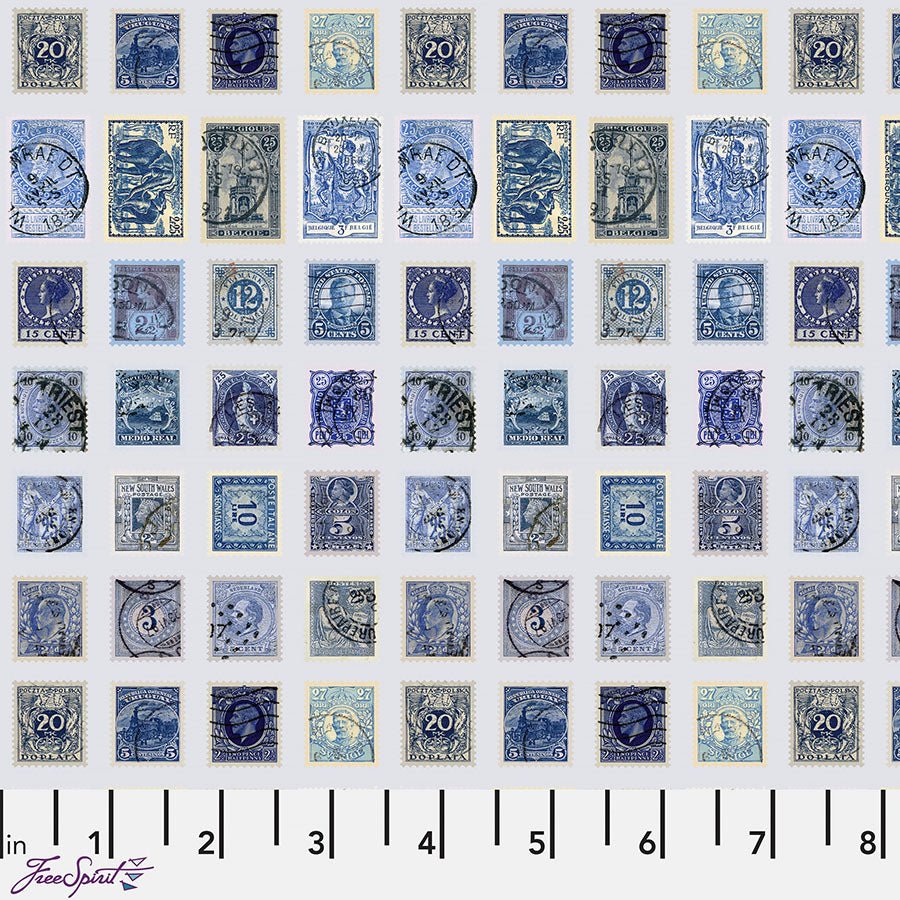 Eclectic Elements Palette - Indigo Stamps Indigo - Free Spirit from Fort Worth Fabric Studio