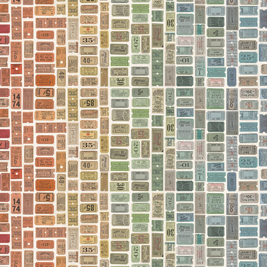 Eclectic Elements Palette - Multi Tickets Multi - Free Spirit from Fort Worth Fabric Studio