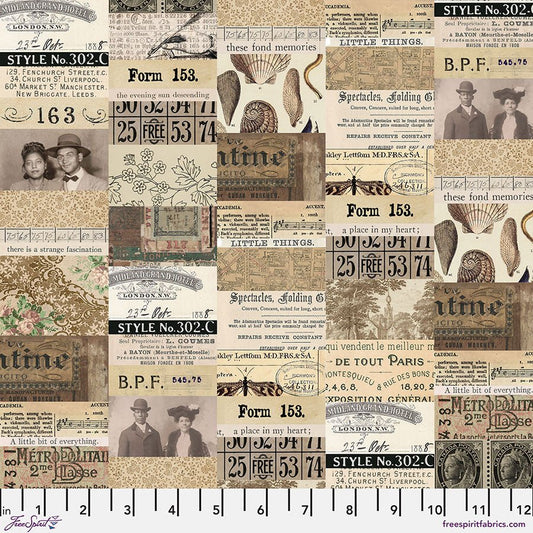 Eclectic Elements Palette - Neutral Collage Neutral - Free Spirit from Fort Worth Fabric Studio