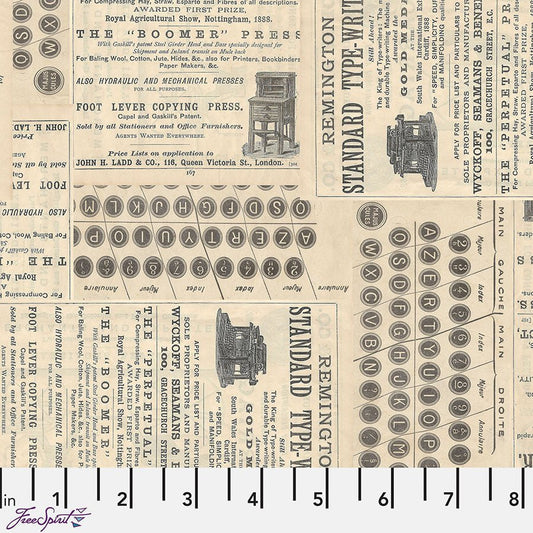 Eclectic Elements Palette - Neutral Typewriter Neutral - Free Spirit from Fort Worth Fabric Studio