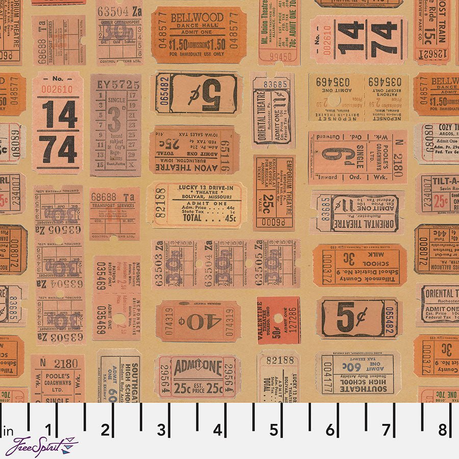 Eclectic Elements Palette - Orange Tickets Orange - Free Spirit from Fort Worth Fabric Studio