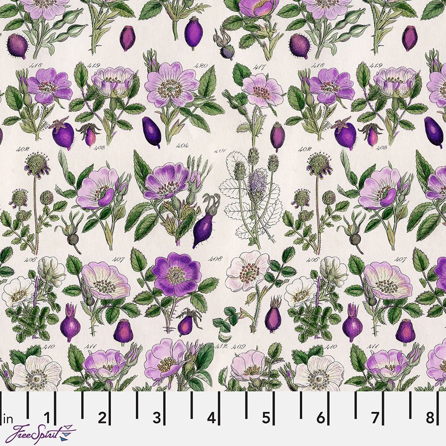 Eclectic Elements Palette - Purple Botanical Purple - Free Spirit from Fort Worth Fabric Studio