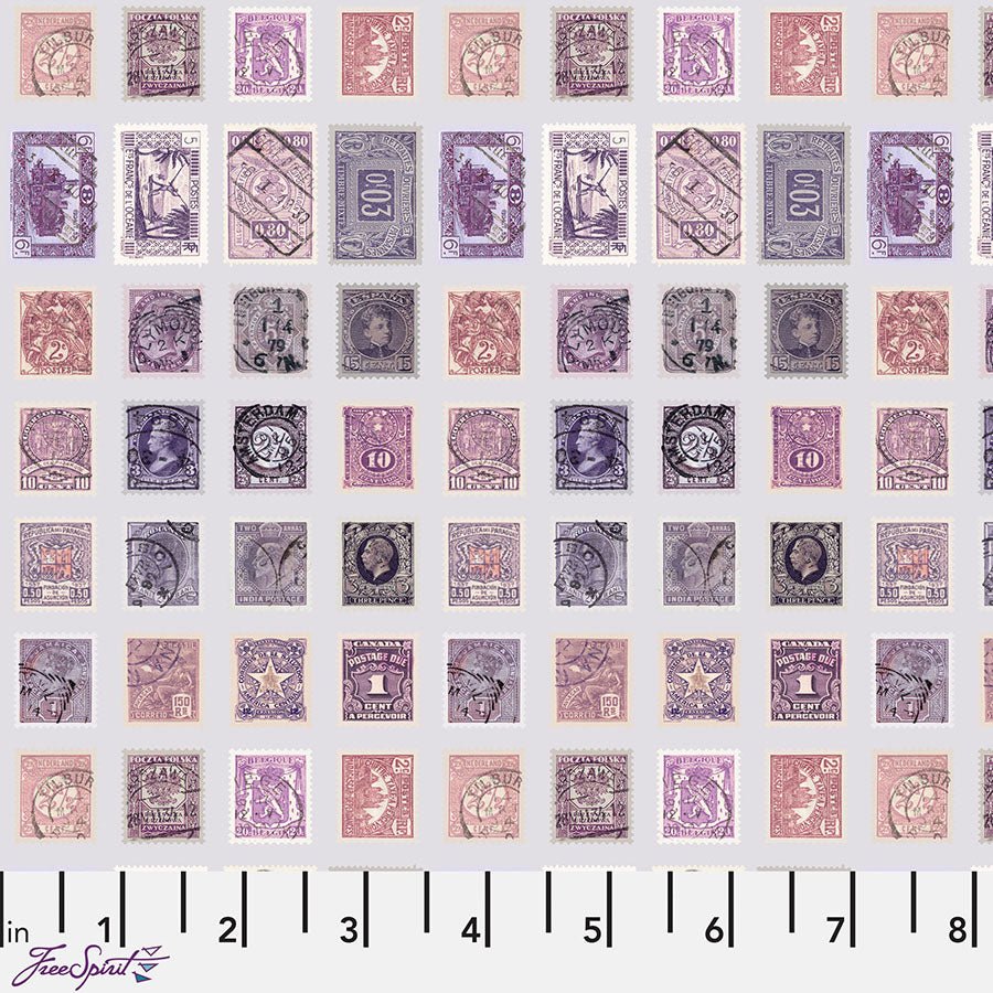 Eclectic Elements Palette - Purple Stamps Purple - Free Spirit from Fort Worth Fabric Studio