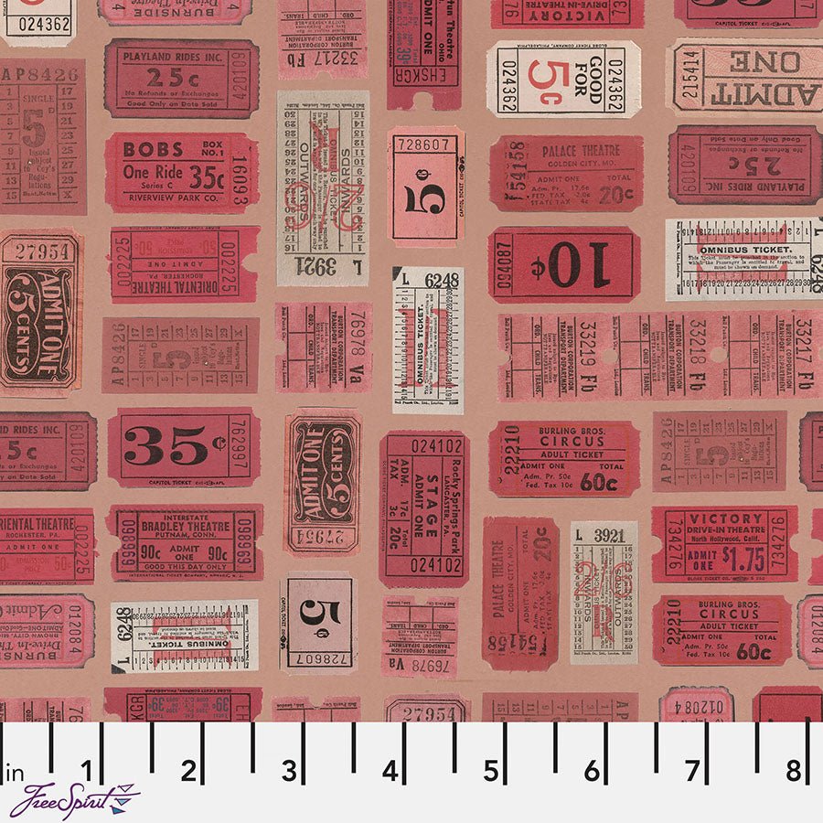 Eclectic Elements Palette - Red Tickets Red - Free Spirit from Fort Worth Fabric Studio