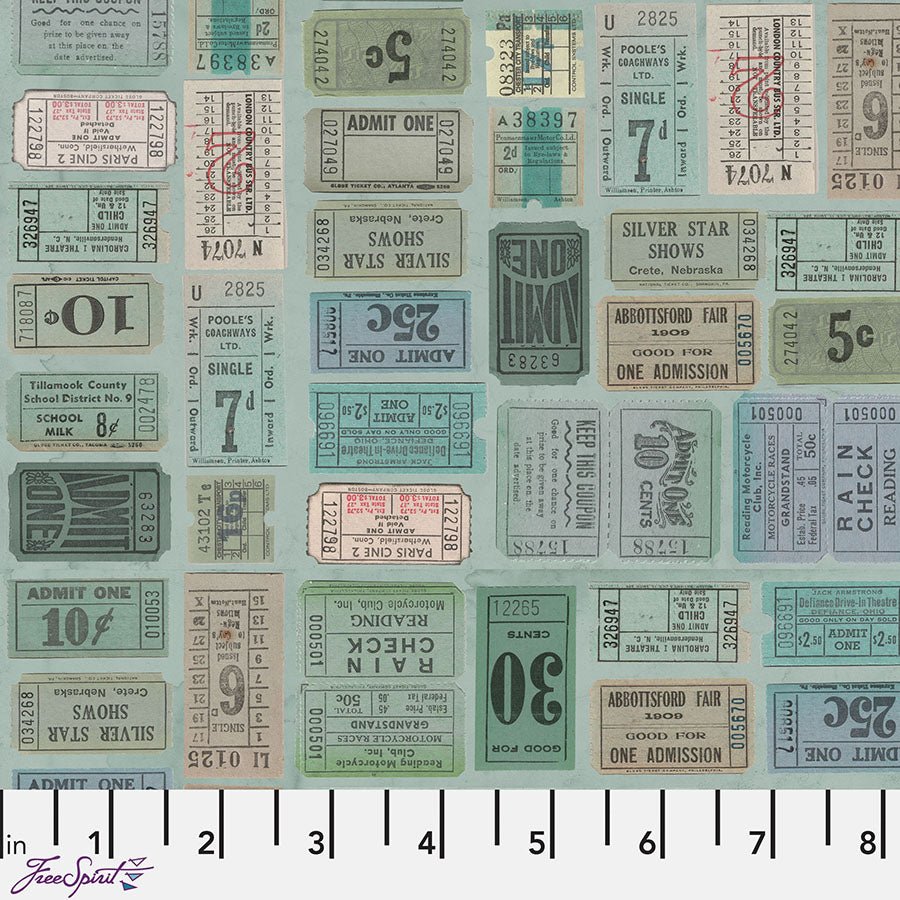 Eclectic Elements Palette - Teal Tickets Teal - Free Spirit from Fort Worth Fabric Studio