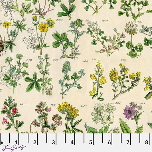 Eclectic Elements Palette - Yellow Botanical Yellow - Free Spirit from Fort Worth Fabric Studio