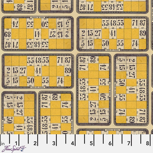 Eclectic Elements Palette - Yellow Numbers Yellow - Free Spirit from Fort Worth Fabric Studio