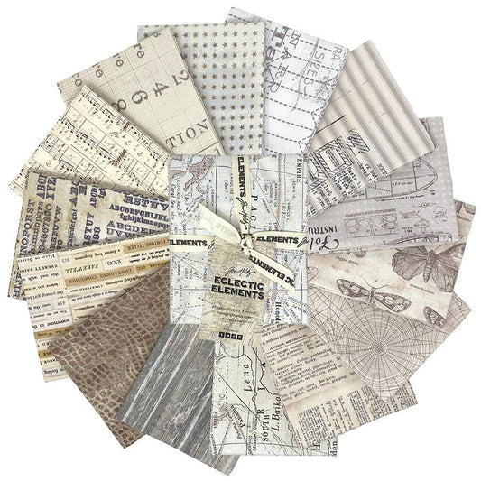 Eclectic Elements Tim Holtz Foundations Low Volume Fat Quarter Bundle - Free Spirit from Fort Worth Fabric Studio