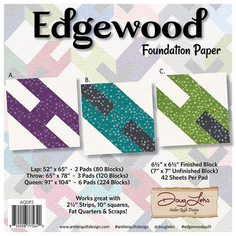 Edgewood Foundation Paper - Antler Quilt Design from Fort Worth Fabric Studio