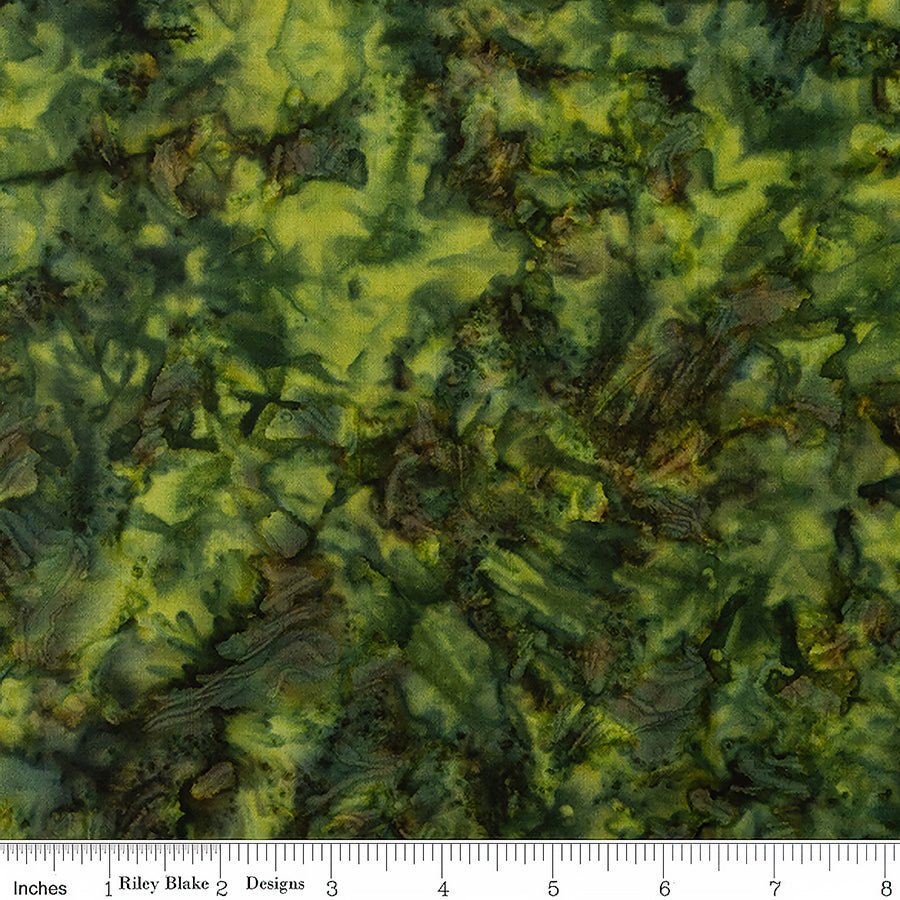 Elementals Color Play Mottled Batiks Spring Pear - Riley Blake from Fort Worth Fabric Studio