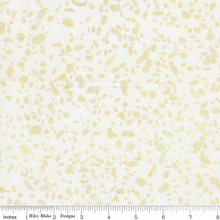 Elementals Terrazzo Batiks Buttermilk - Riley Blake from Fort Worth Fabric Studio