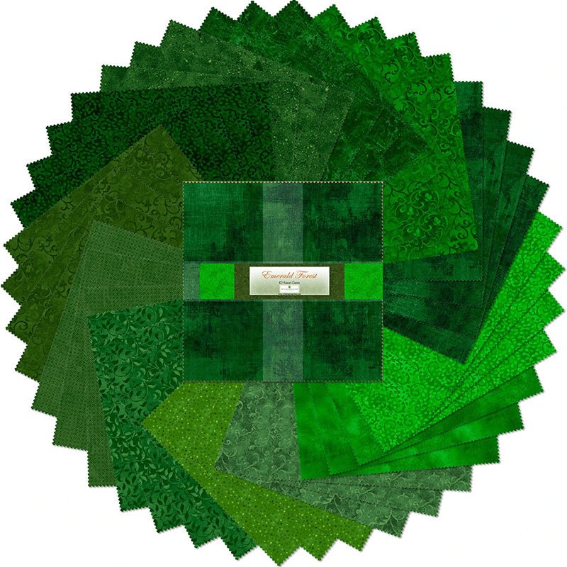 Emerald Forest 10 Karat Gem 10" Squares by Wilmington - Wilmington Prints from Fort Worth Fabric Studio