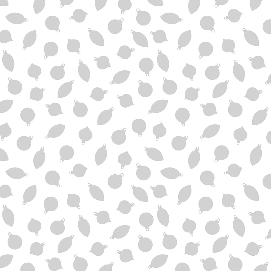 Essentials Stocking Stuffers II Ornaments White on White - Wilmington Prints from Fort Worth Fabric Studio