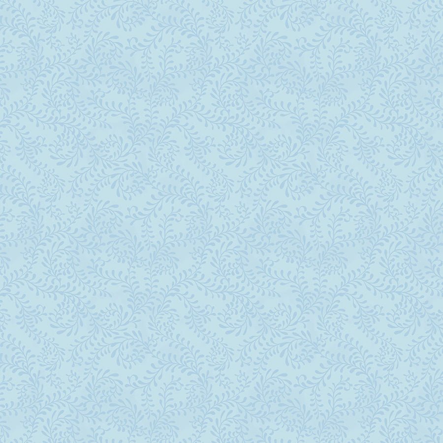 Essentials Swirling Leaves Arctic Blue - Wilmington Prints from Fort Worth Fabric Studio