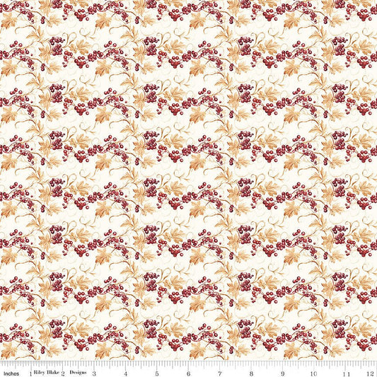 Evening on the Prairie Berries Cream - Riley Blake from Fort Worth Fabric Studio