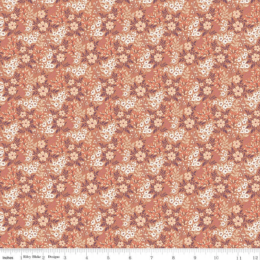 Evening on the Prairie Ditsy Floral Umber - Riley Blake from Fort Worth Fabric Studio