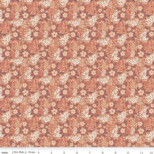 Evening on the Prairie Ditsy Floral Umber - Riley Blake from Fort Worth Fabric Studio