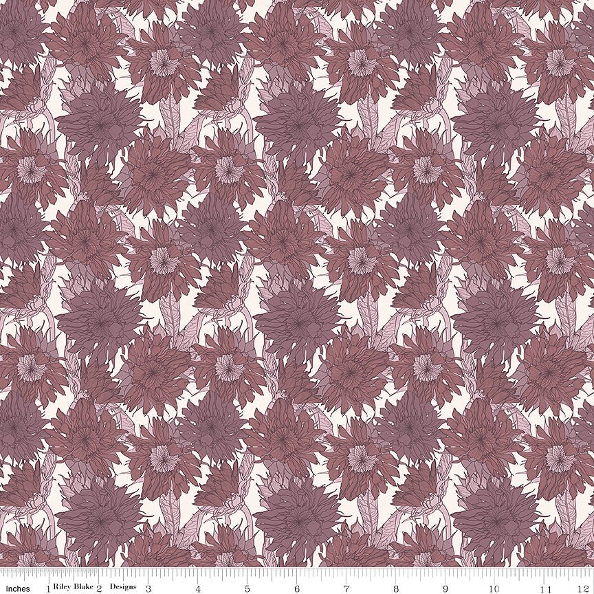 Evening on the Prairie Sunflower Grape - Riley Blake from Fort Worth Fabric Studio