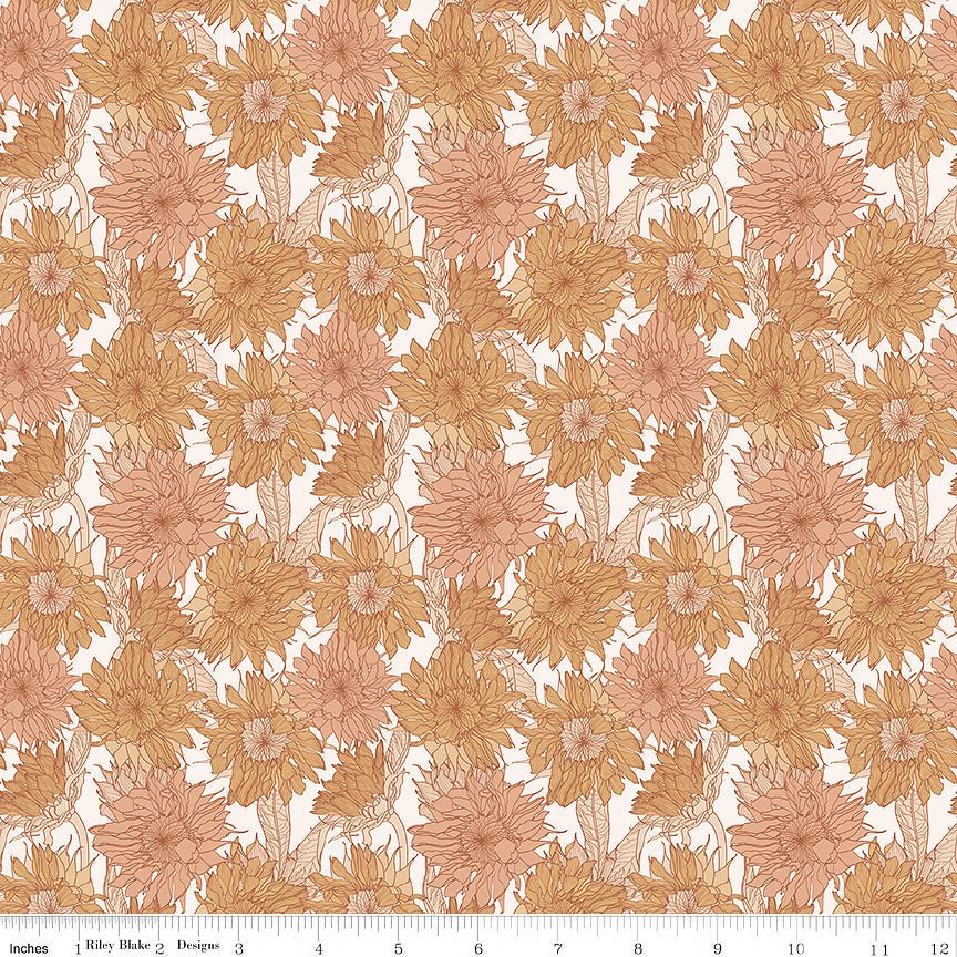 Evening on the Prairie Sunflower Sienna - Riley Blake from Fort Worth Fabric Studio