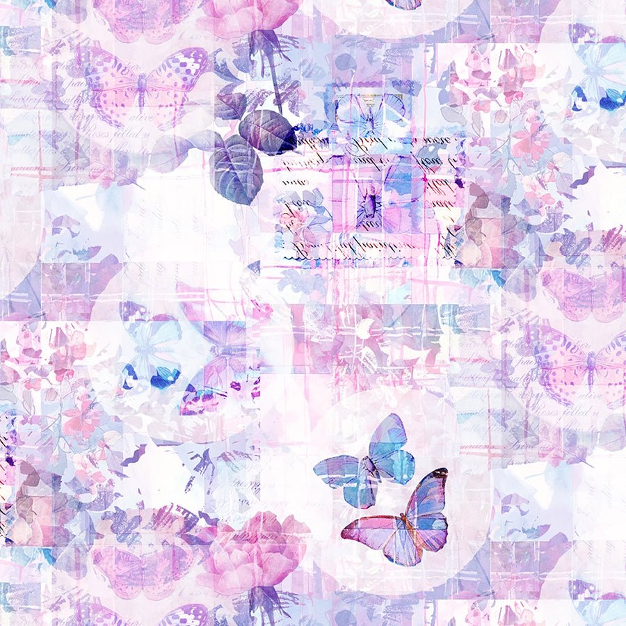 Ever After Blooms Butterflies Blush - Blank Quilting from Fort Worth Fabric Studio