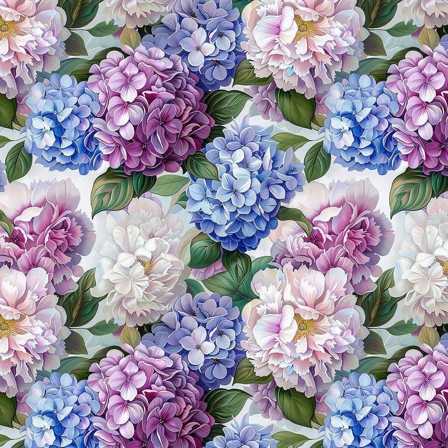 Ever After Blooms Hydrangeas Multi - Blank Quilting from Fort Worth Fabric Studio