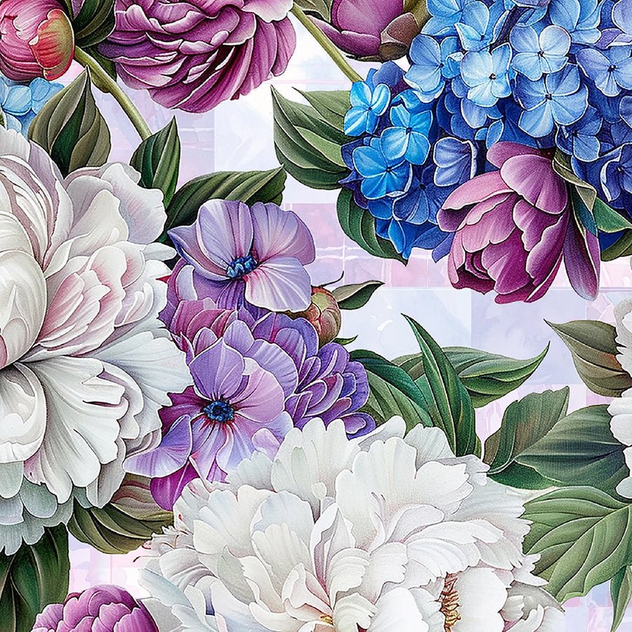 Ever After Blooms Hydrangeas & Peonies Multi - Blank Quilting from Fort Worth Fabric Studio