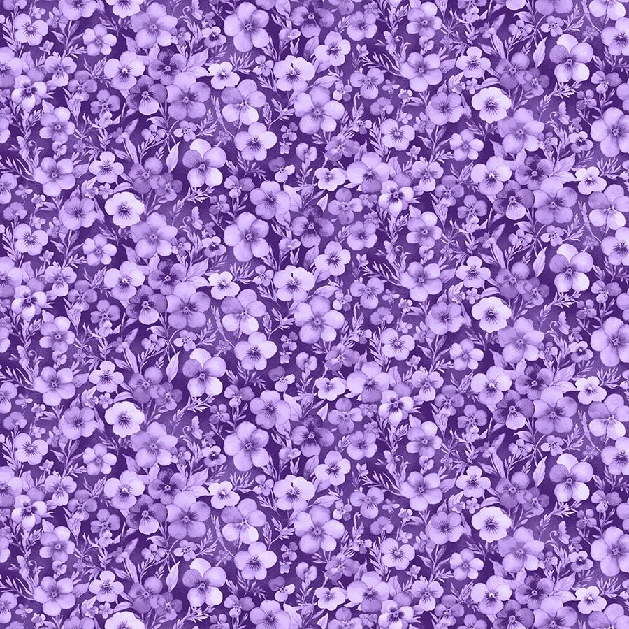 Ever After Blooms Tonal Peonies Purple - Blank Quilting from Fort Worth Fabric Studio