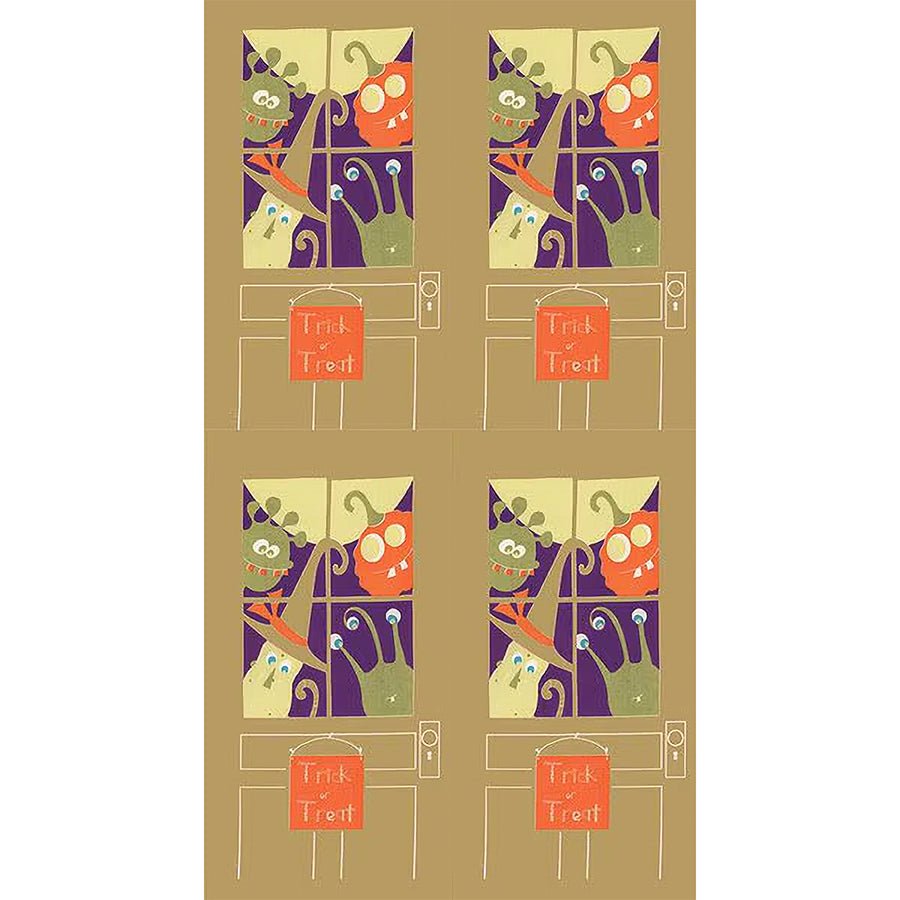 Expressions Batiks Fright This Way 24" Panel Sugar Cookie - Riley Blake from Fort Worth Fabric Studio