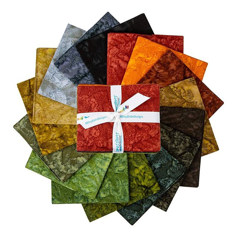 Expressions Batiks Hand - Dyes Woodland Elegance Fat Quarter Bundle from Riley Blake - Riley Blake