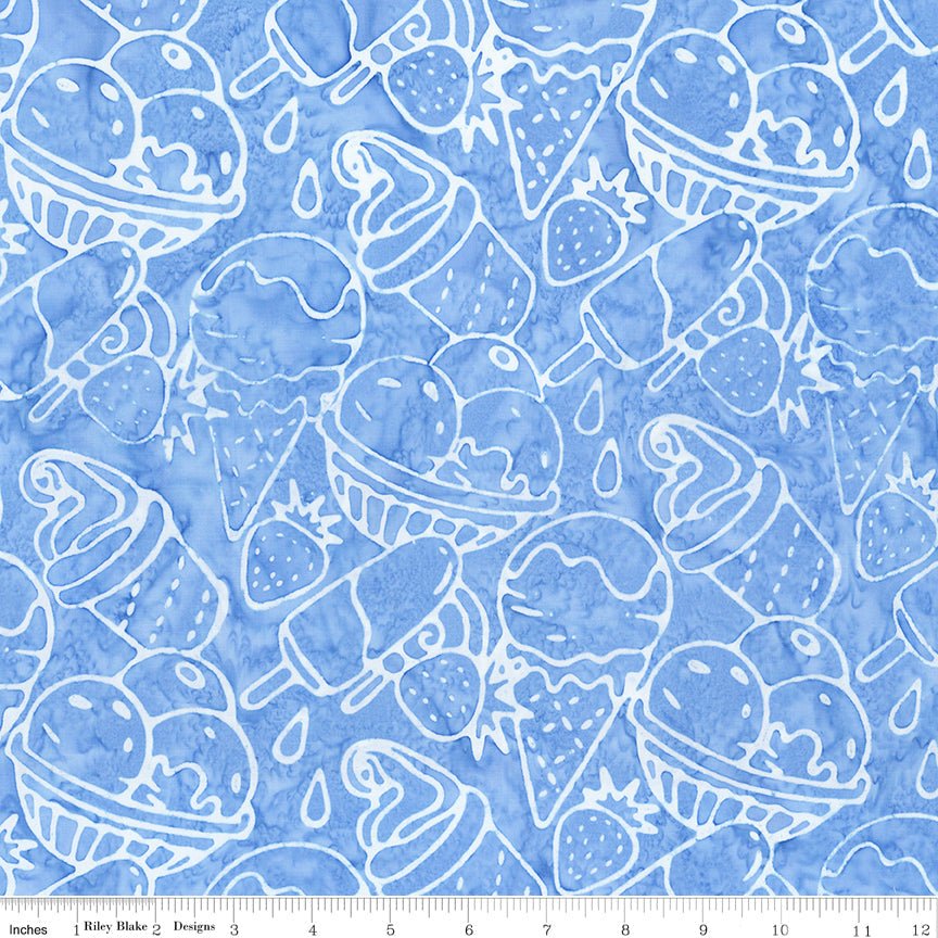Expressions Batiks Places You'll Go Treats Light Cornflower - Riley Blake from Fort Worth Fabric Studio