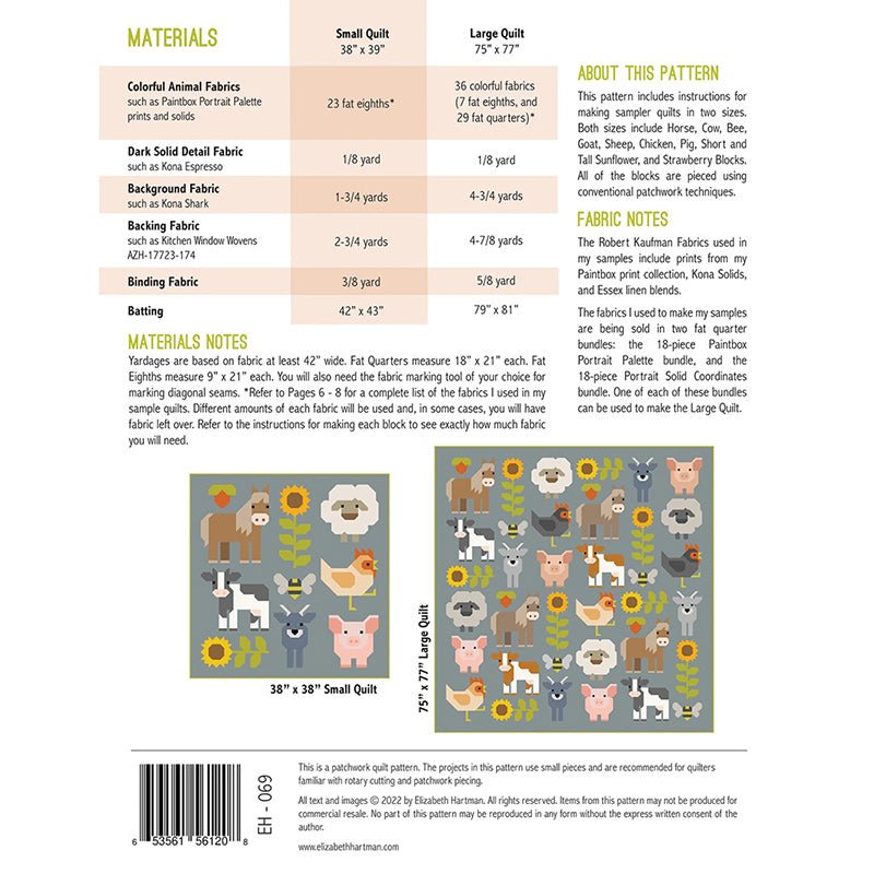 Fab Farm Quilt Pattern by Elizabeth Hartman Pattern by Elizabeth Hartman