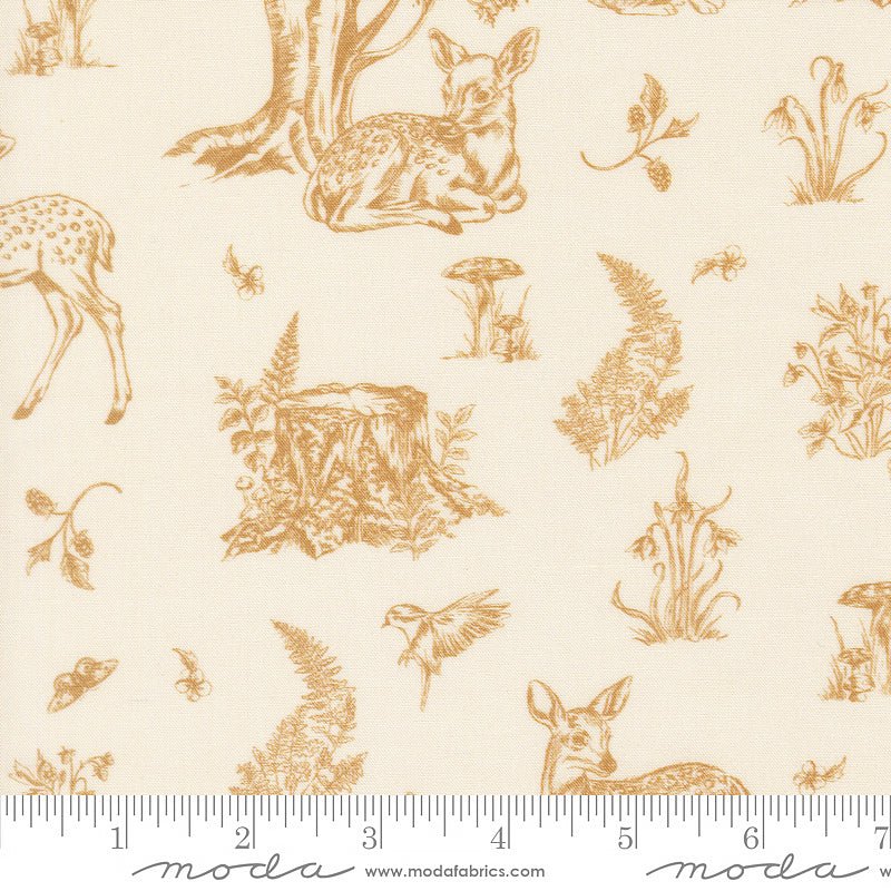 Fable & Fern Animal Toile Golden - Moda from Fort Worth Fabric Studio