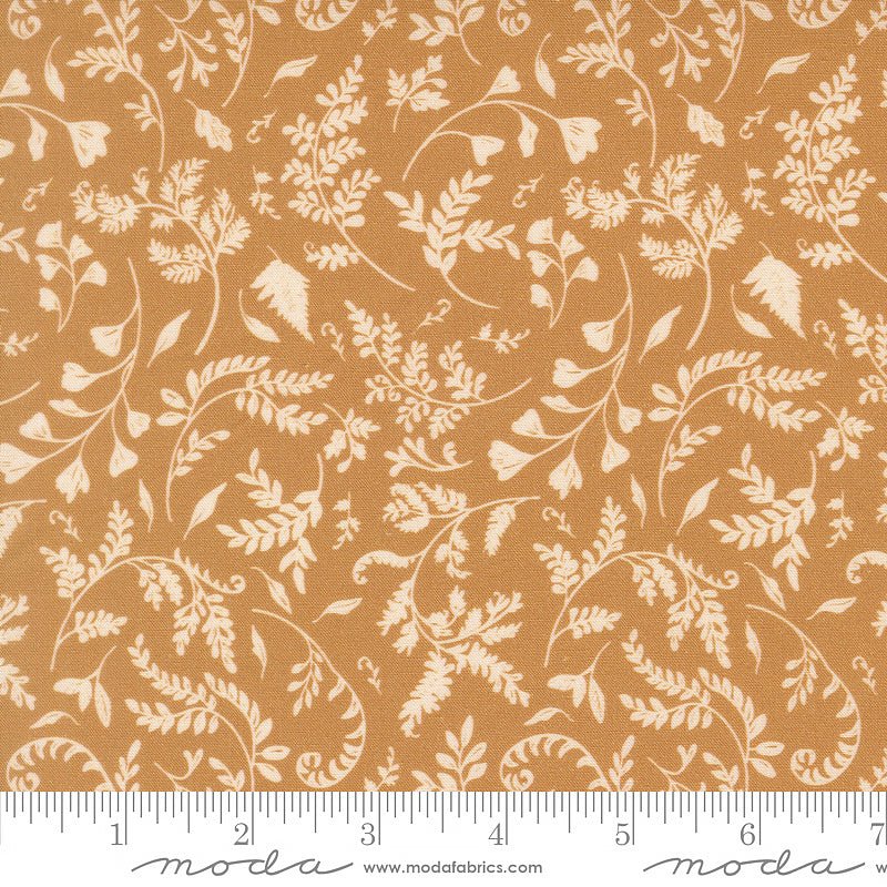Fable & Fern Floral Leaves Golden - Moda from Fort Worth Fabric Studio