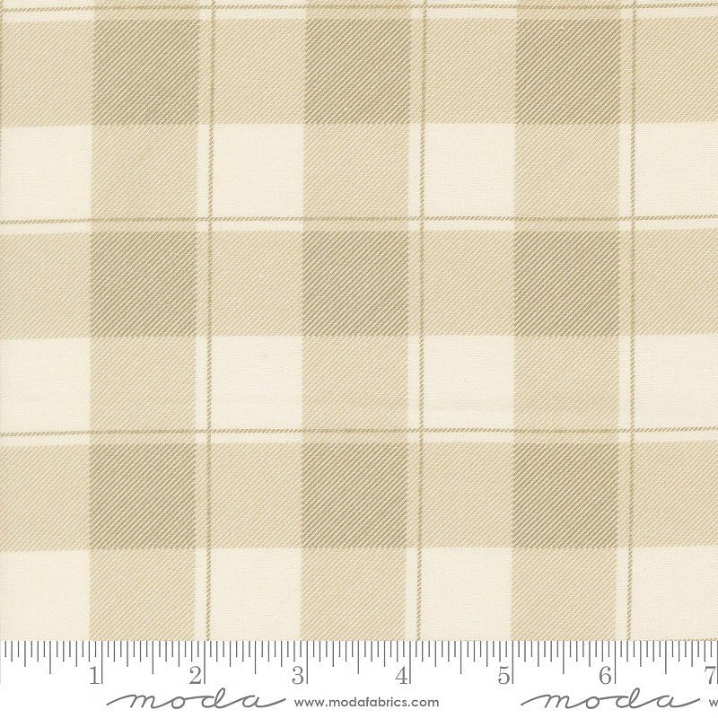 Fable & Fern Quilt Cuddle Checks & Plaids Stone – Remnant 17″ × 44″ - Moda from Fort Worth Fabric Studio