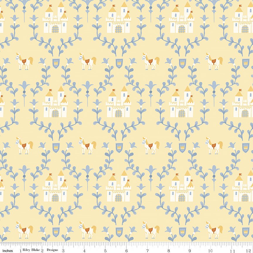 Faraway Kingdom Enchanted Castle Sunlight - Riley Blake from Fort Worth Fabric Studio