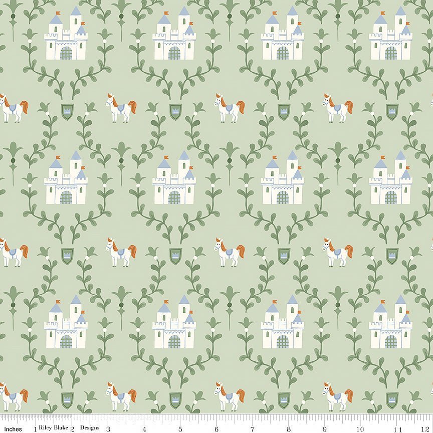 Faraway Kingdom Enchanted Castle Swamp – Remnant 33" × 44" - Riley Blake from Fort Worth Fabric Studio