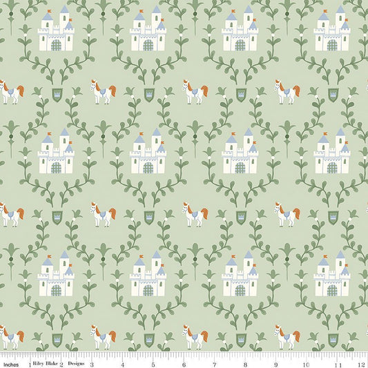 Faraway Kingdom Enchanted Castle Swamp – Remnant 33" × 44" - Riley Blake from Fort Worth Fabric Studio
