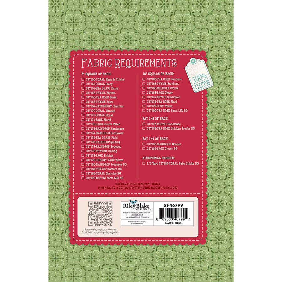 Farmer's Daughter Quilt Seeds Autumn Barn - Riley Blake from Fort Worth Fabric Studio