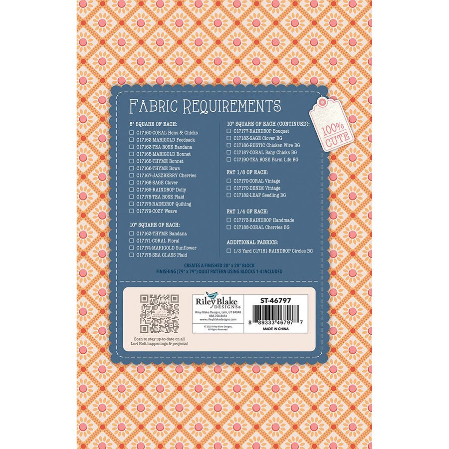 Farmer's Daughter Quilt Seeds Spring Barn - Riley Blake from Fort Worth Fabric Studio