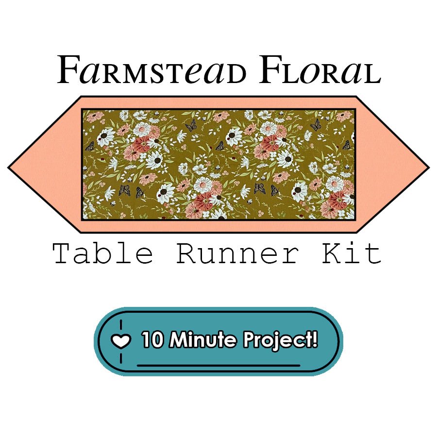 Farmstead Floral Table Runner Kit Moda - Moda from Fort Worth Fabric Studio